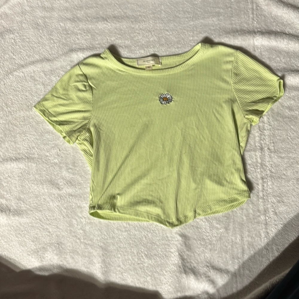Light green crop top